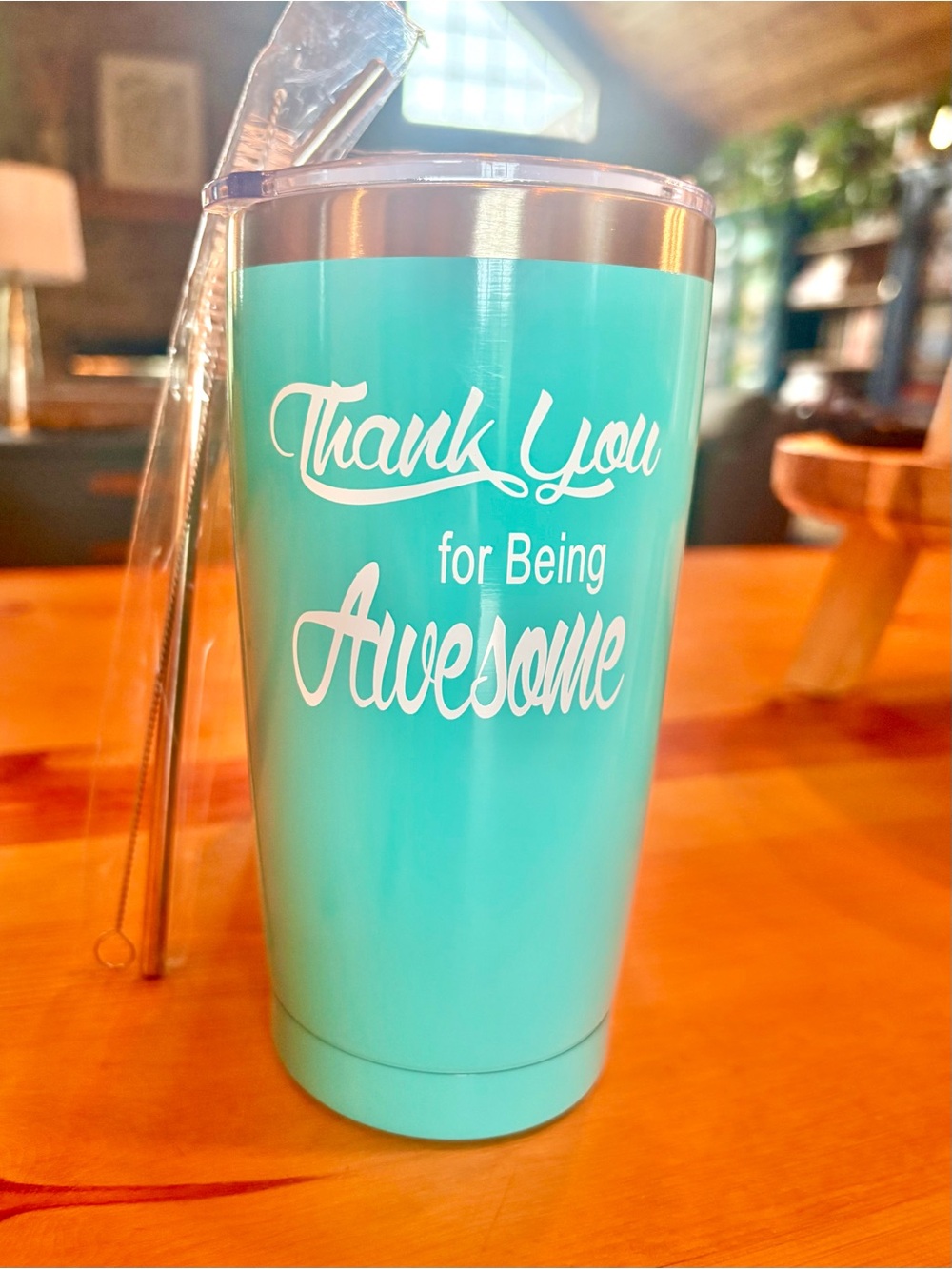 Thank You for Being Awesome Turquoise Insulated Tumbler